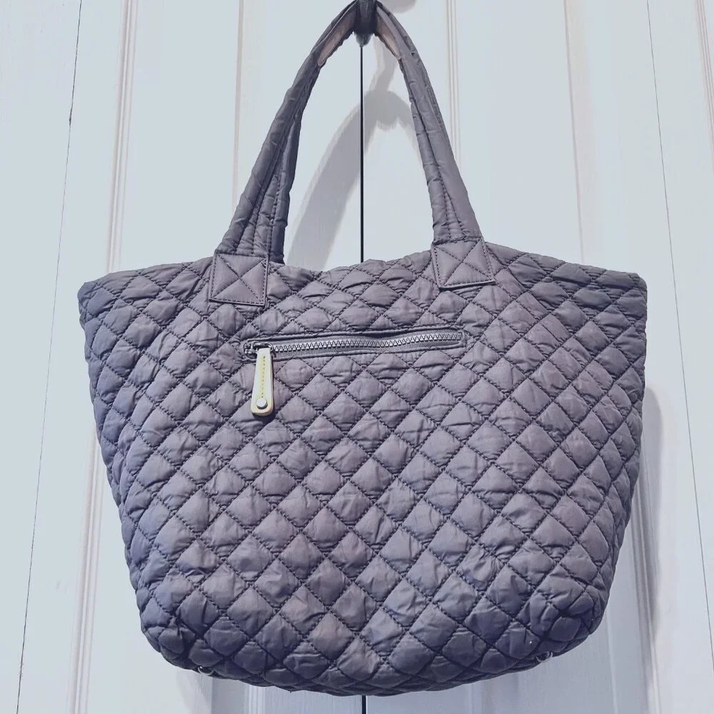 Urbanfit by Urban Expressions Tote Lightweight Bag-Gray Quilted-Large-Versatile - Picture 2 of 13